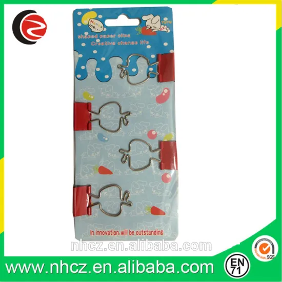 Red Apple Shaped Binder Clips