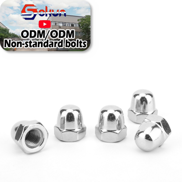 Penjualan panas kacang Acorn: DIN 1587 Baja Hex Head Dome Cover Nuts