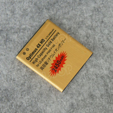 2450mAh Gold Business Battery For For LG Optimus 4X HD P880 Mobile Phone , BL-53Q