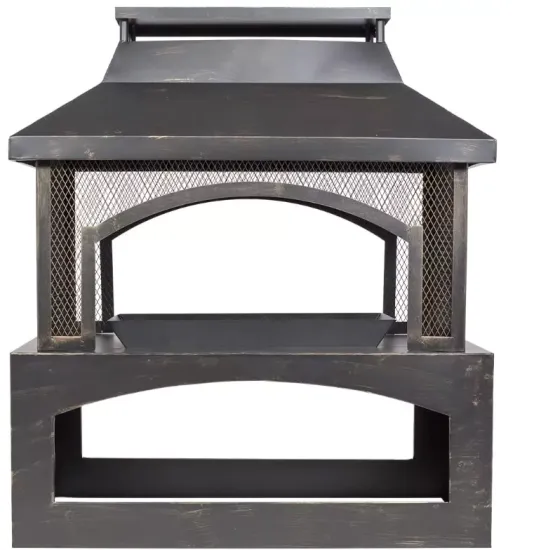 Home use garden outdoor vintage wood log brazier steel fire pit heating fire bowl