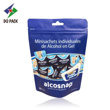 Stand up pochette avec feuille d'aluminium d'aluminium ziplock