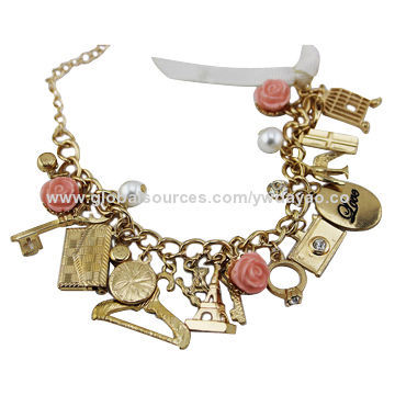 Big fashion jewelry multi shape cord bracelets