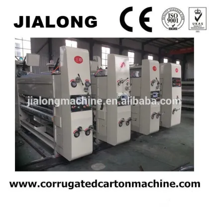 Latest automatic corrugated cardboard multicolor flexo printing slotting die-cutting packaging machines
