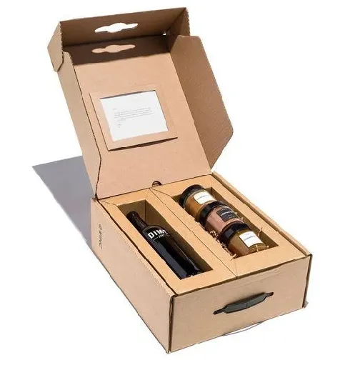 Customized strong corrugated paper wine mailer gift box