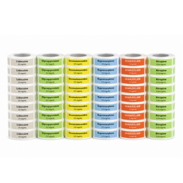 Custom Anesthesia Syringe Labels