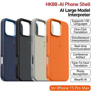 เคสโทรศัพท์นักแปล AI HK88 iPhone 15 Pro Max - แปลภาษาแบบเรียลไทม์ 140 ภาษา