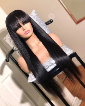 13X6 Transparent Lace Front Wig,Silky Straight 40 Inch Human Hair Wig,Brazilian Straight Lace Frontal Wig
