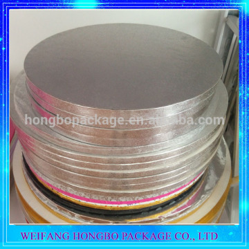 8 Inch Gold Wrapped Corrugated Cake Board Drum Base With ISO FDA