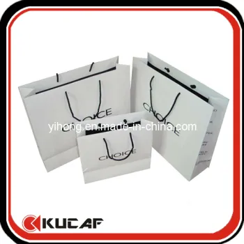 White Kraft Paper Shopping Bag