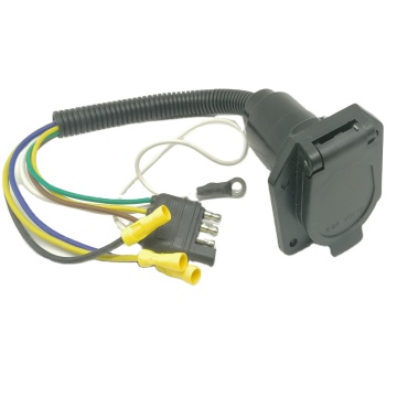 ตัวแปลงปลั๊กไฟเทรลเลอร์ RV - 4 แฟลตถึง 7 Way Harness Adapter