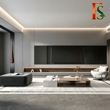 Low Formaldehyde Custom TV Background Family Living Cabinet