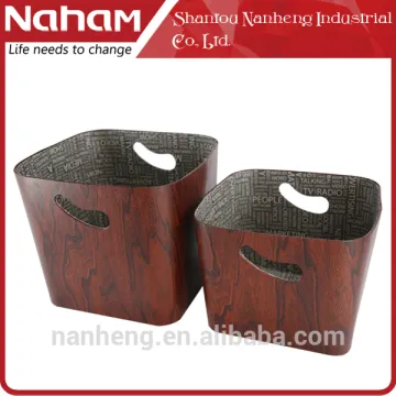 NAHAM Wholesale Wood Grain Paper Gift Storage Basket/Tote Basket