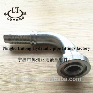 ISO 12151-3 SAE J 516 swaged hydraulic pipe fittings zinc plate high pressure 90 angle SAE FLANGE 6000PSI