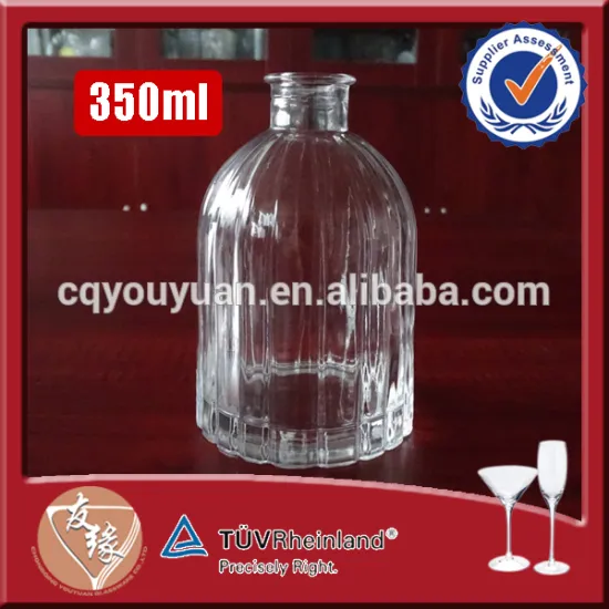 super white glass beautiful brand new empty cork lid boston round diffuser bottle 350ml