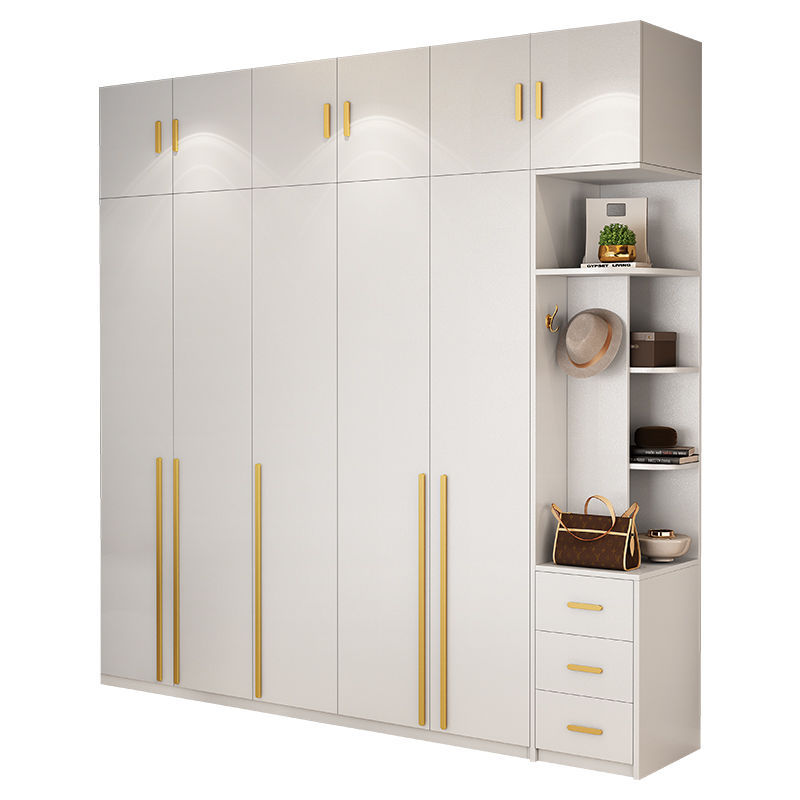 Garde-robe en bois massif blanc