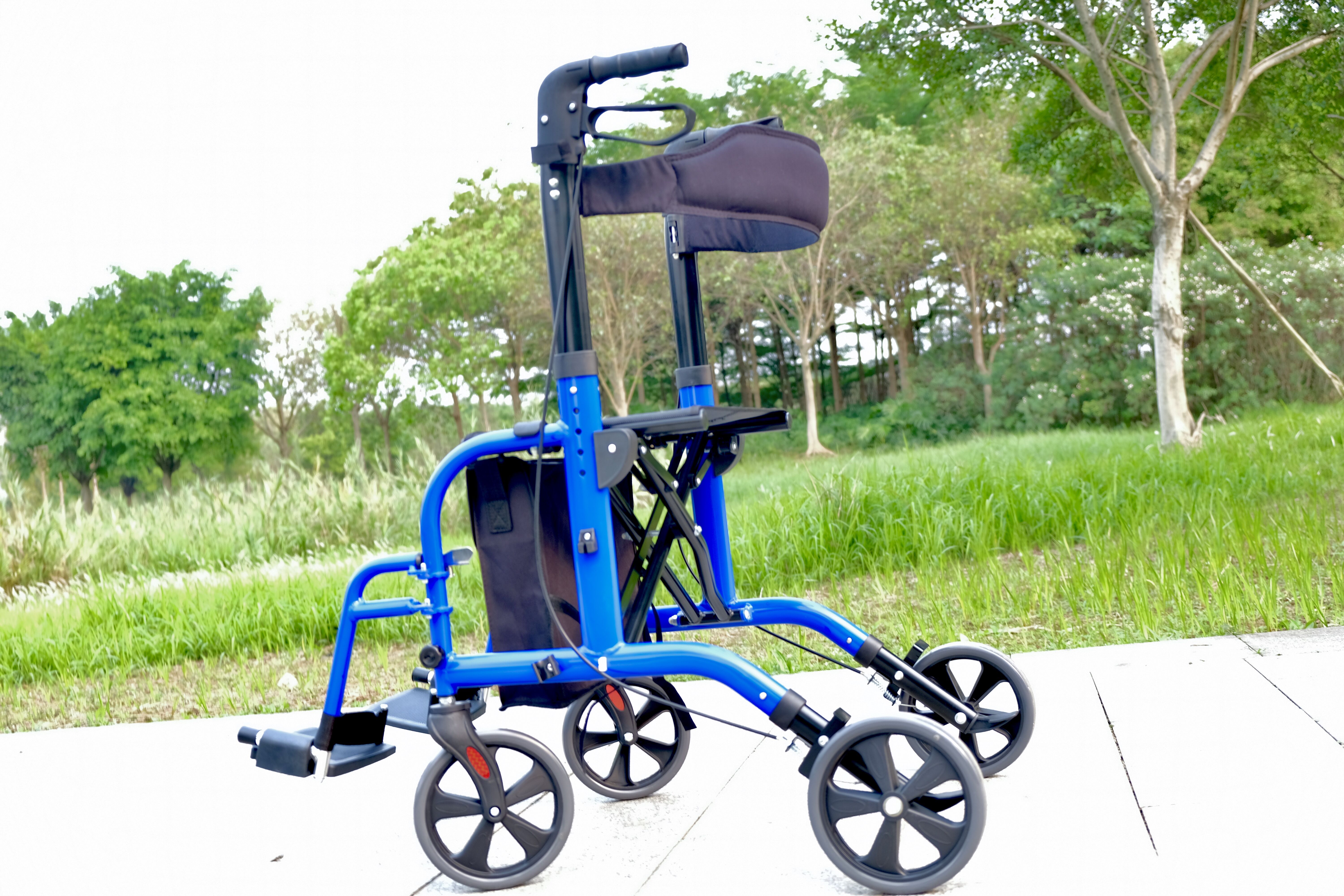 Aluminium Rollator Walker en Handmatige Rollator met voetsteun om TRA08 uit te schakelen