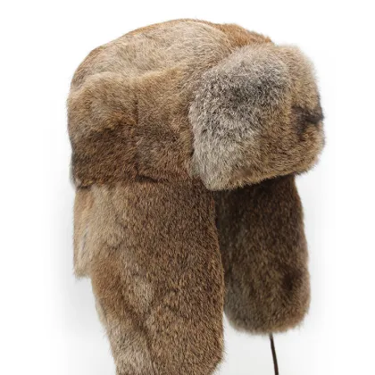 Fashional hare rabbit fur russian fur hat
