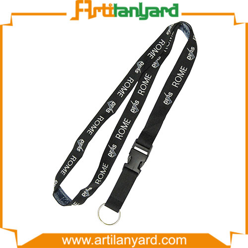 Corda Jacquard Lanyard com fivela de plástico