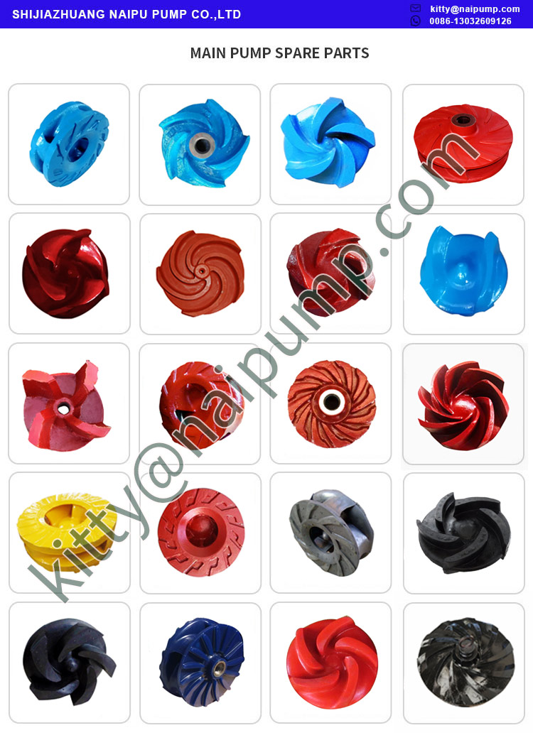 F6147R Rubber Impeller for 8/6F Coal Mining Pump