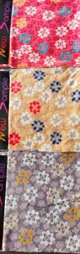 Factory Knitted Printed Burn out flannel Fabric