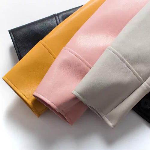 Soft PU Coat Casual Women Slim Leather