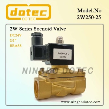 2W250-25 1'' 2/2 NC Diaphragm Operated Brass Water Solenoid Valve 220VAC