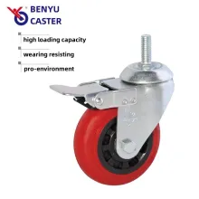 125mm Swivel TPU Castor Medium Duty Screw Casters