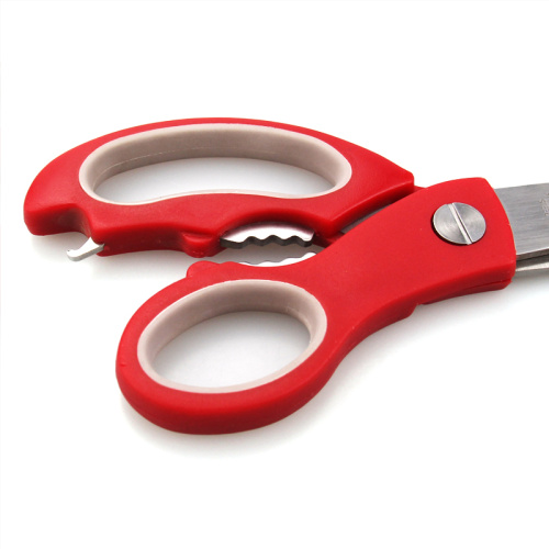 Multifunctional kitchen scissors kitchen tools red