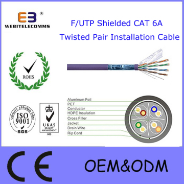 F/UTP Shielded Cat 6A Twisted Pair Installation Cable, CAT6A F/UTP Data Cable /LAN Cable /Network Cable