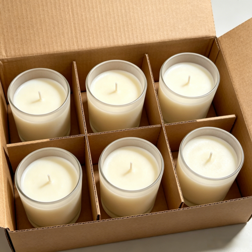 Glass Votive Candles Natural Paraffin/Soy Wax Candle