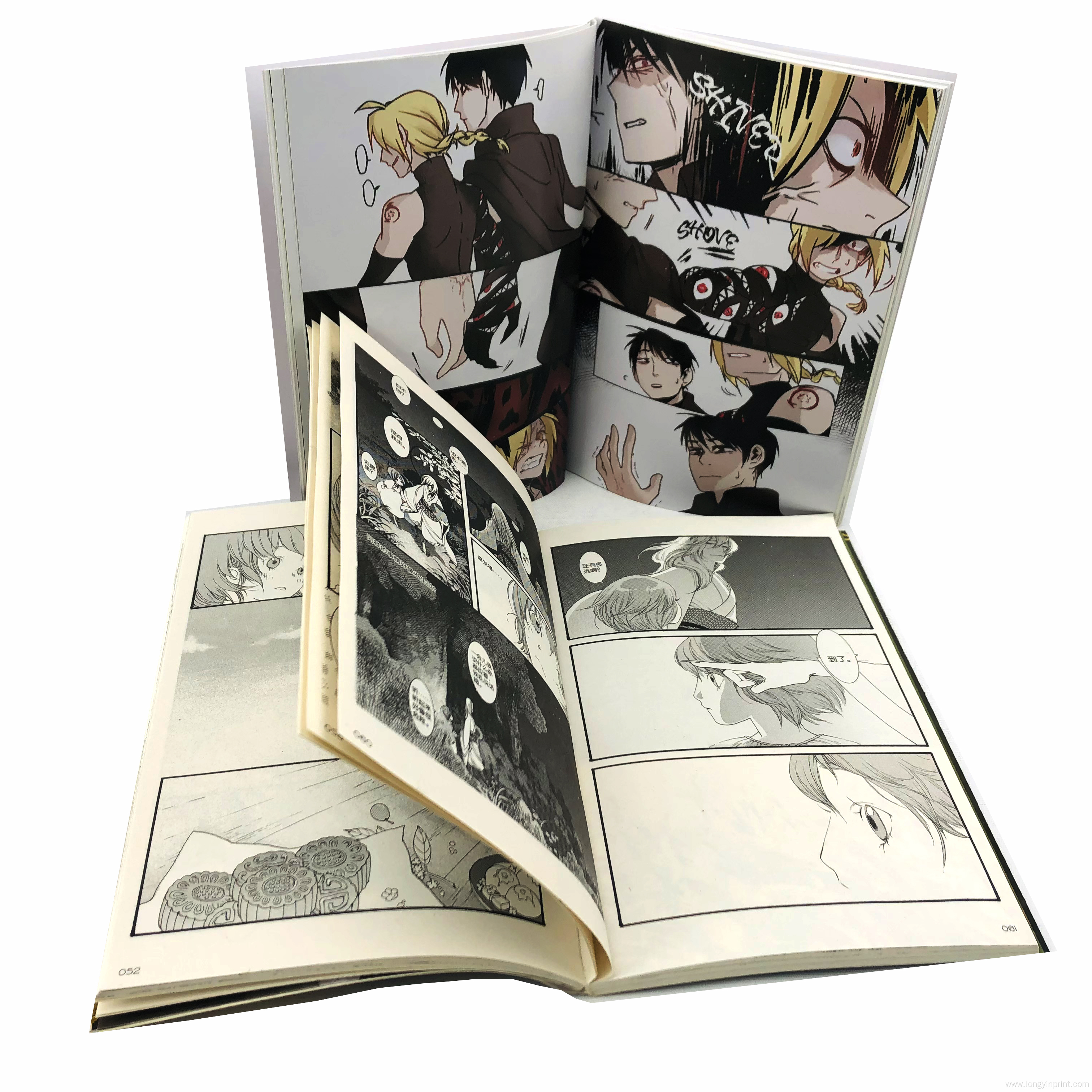 hardcover comic manga book printing cartoon