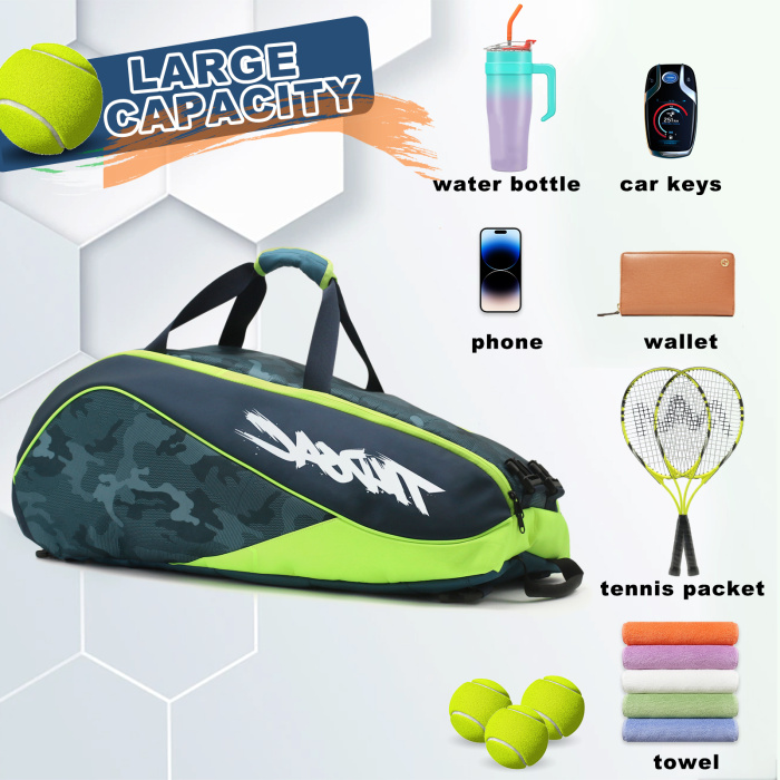 Bolsa de tênis durável com vários compartimentos