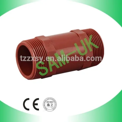 SAM UK brown pipe fitting double thread pipe nipple