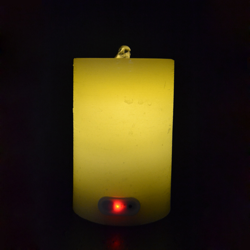 Colored Led Flameless Water Fountain Pillar Candles