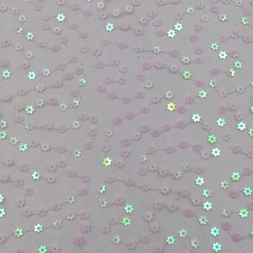 Tessuti ricamati con paillettes Mini Daisy Trail