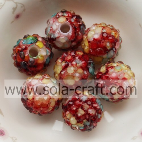 Brilliant Artificial Yellow Ceramic Acrylic Resin Rhinestone Beads