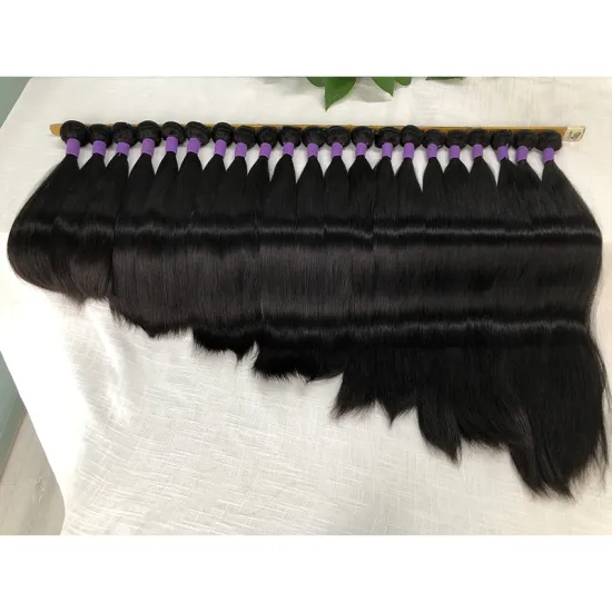 wholesale factory  Double Drawn bone straight human hair with closure Virgin woman hair bundles Human Hair Extensions