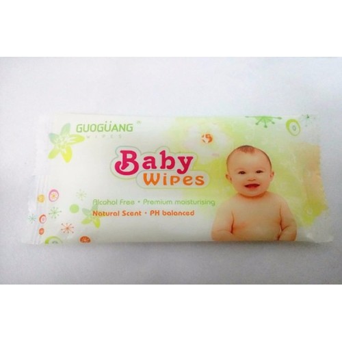 Nettoyage du visage tissu humide en sachet unique