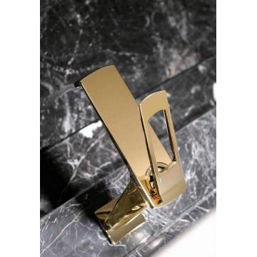 Side handle open chrome bathroom fixtures in basin faucets