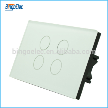 110-250 Voltage 4gang white touch light switch