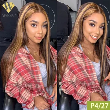 Cuticle aligned 40 inch Straight human lace wig transparent swiss hd lace wig full lace human hair wigs for black women