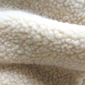 Solid Polyester Lamb Fleece Sherpa Fabric Used for Home Textile