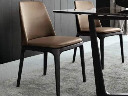 Modern Leather Dining Chair for Home and Restaurant