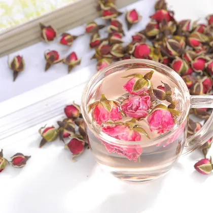 Wholesale Dried Rose Buds Tea - 100% Natural Herbal Golden Edge Rose Flower Tea