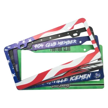 Custom High-Quality Zinc Alloy Car License Plate Frame & Bracket Cover