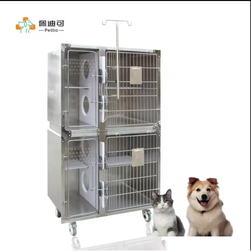 Pet Double-Layer Six Large Hospital Cages