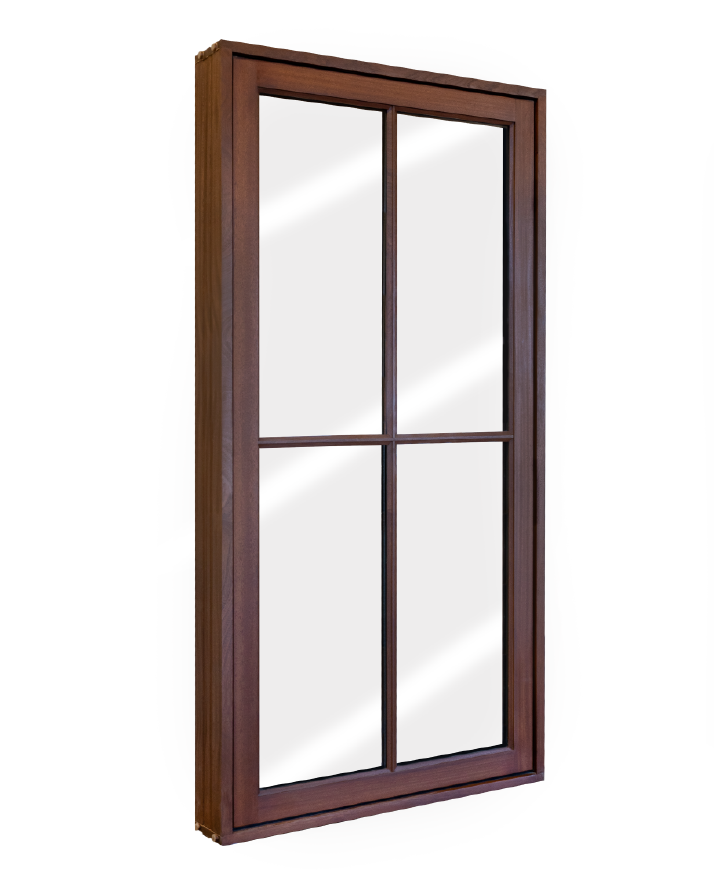 Aluminium Fixed Window with grill