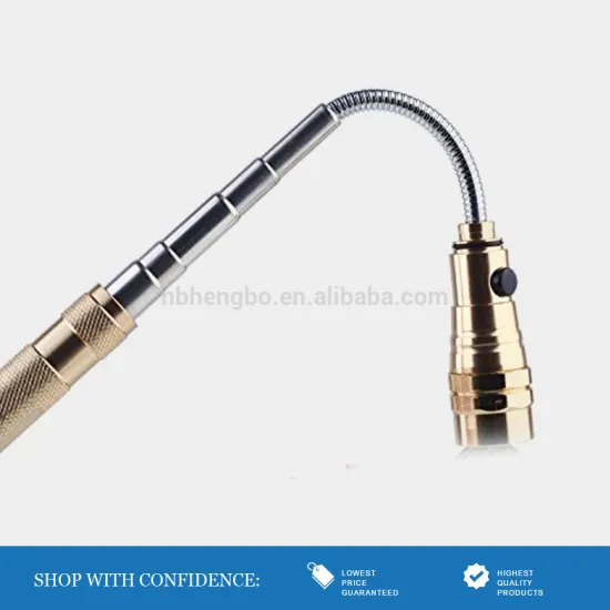 Telescoping 3 Led Flexible Neck Flashlight Extendable Torch Magnetic