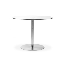 Moderne ronde glazen eettafel