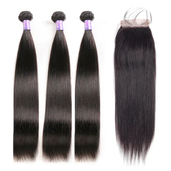 Brazilian Hair Best Virgin Hair Bundles Natural Color Straight Hair Extension For Women Daily Wearing